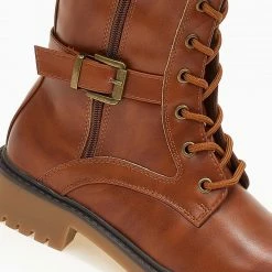 Νέος 🌟 The Fashion Project Μπότες με κορδόνια και ζωνάκι - Ταμπά ⭐ 14 Νέος 🌟 The Fashion Project Μπότες με κορδόνια και ζωνάκι - Ταμπά ⭐ -Sneakers Κατάστημα mpotes biker me kordonia 107176 2o1b