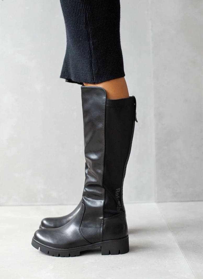 Νέος 🥰 Μπότες Chunky με ελαστικό τμήμα Refresh 170184 - Μαύρο 😀 5 Νέος 🥰 Μπότες Chunky με ελαστικό τμήμα Refresh 170184 - Μαύρο 😀 - Image 3