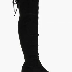 Sneakers Κατάστημα 37 Νέος 💯 The Fashion Project Μπότες πάνω από το γόνατο Suede - Μαύρο ⭐