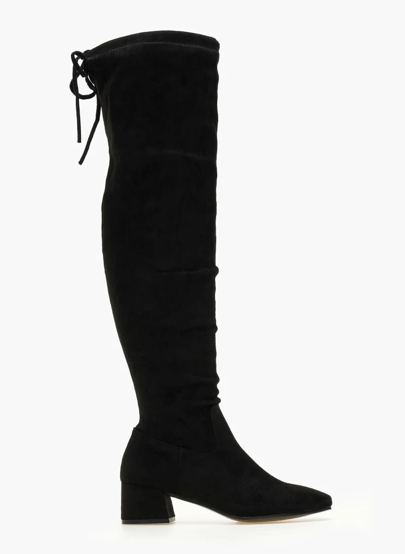 Νέος 💯 The Fashion Project Μπότες πάνω από το γόνατο Suede - Μαύρο ⭐ 3 Νέος 💯 The Fashion Project Μπότες πάνω από το γόνατο Suede - Μαύρο ⭐