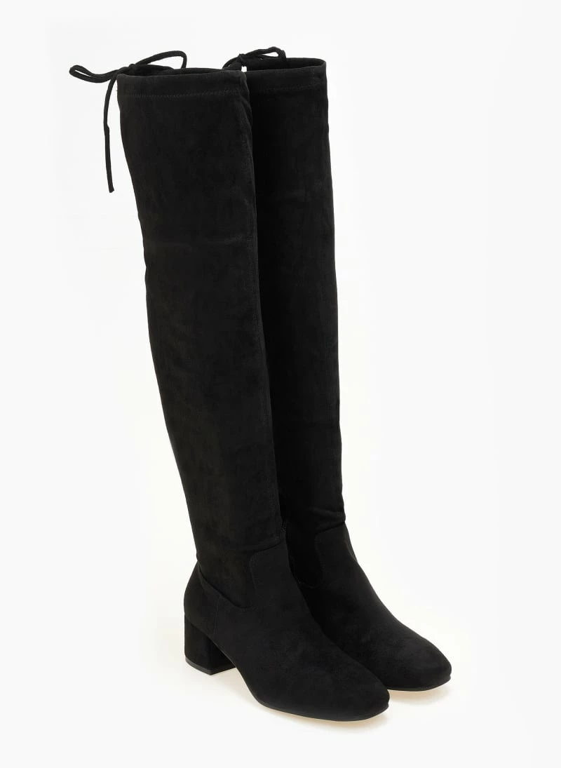 Νέος 💯 The Fashion Project Μπότες πάνω από το γόνατο Suede - Μαύρο ⭐ 5 Νέος 💯 The Fashion Project Μπότες πάνω από το γόνατο Suede - Μαύρο ⭐ - Image 3