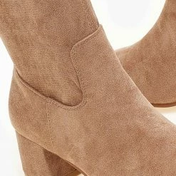 Αγορά 💯 The Fashion Project Μπότες πάνω από το γόνατο Suede - Πούρο 🧨 -Sneakers Κατάστημα mpotes casual suede panw apo to gonato 107294 xpx7