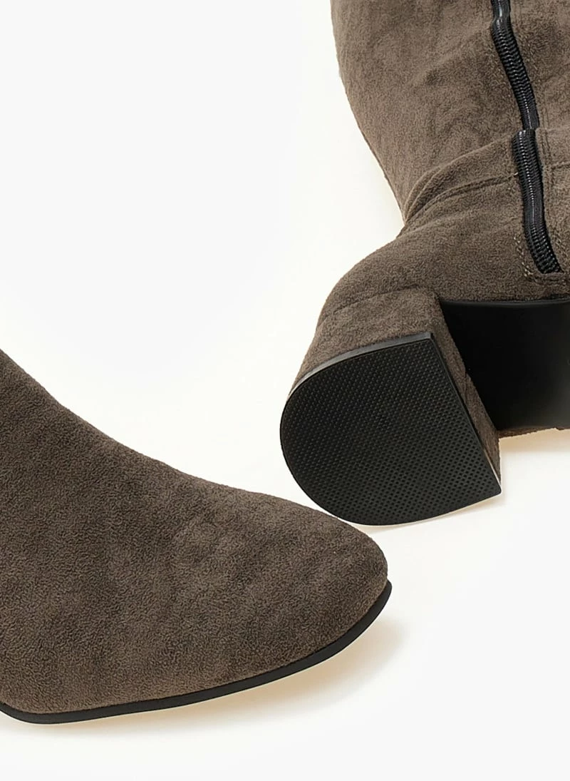 Best Pirce 🧨 The Fashion Project Μπότες πάνω από το γόνατο Suede - Λαδί ⌛ 11 Best Pirce 🧨 The Fashion Project Μπότες πάνω από το γόνατο Suede - Λαδί ⌛ - Image 9