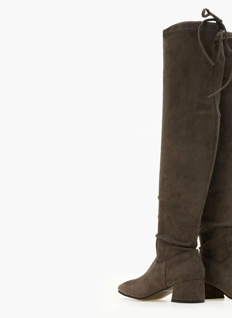 Best Pirce 🧨 The Fashion Project Μπότες πάνω από το γόνατο Suede - Λαδί ⌛ 14 Best Pirce 🧨 The Fashion Project Μπότες πάνω από το γόνατο Suede - Λαδί ⌛ - Image 12