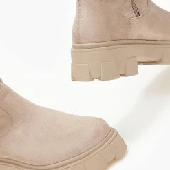 Εξοδος ✔️ The Fashion Project Μπότες Chunky πάνω από το γόνατο - Μπεζ ✨ -Sneakers Κατάστημα mpotes chunky panw apo to gonato 109190 ara8