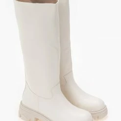 Αγορά ❤️ The Fashion Project Μπότες Chunky χωρίς φερμουάρ - Λευκό 🥰 -Sneakers Κατάστημα mpotes chynky xwris fermouar 98343 mpfw