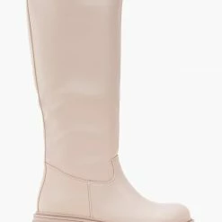 Τοπ 10 🛒 The Fashion Project Μπότες Chunky χωρίς φερμουάρ - Μπεζ 😀