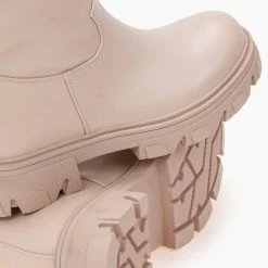 Τοπ 10 🛒 The Fashion Project Μπότες Chunky χωρίς φερμουάρ - Μπεζ 😀 -Sneakers Κατάστημα mpotes chynky xwris fermouar 98345 enz6