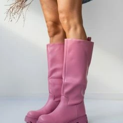 ΧΟΝΔΡΙΚΟ ΕΜΠΟΡΙΟ 😍 The Fashion Project Μπότες Chunky χωρίς φερμουάρ - Ροζ ✨