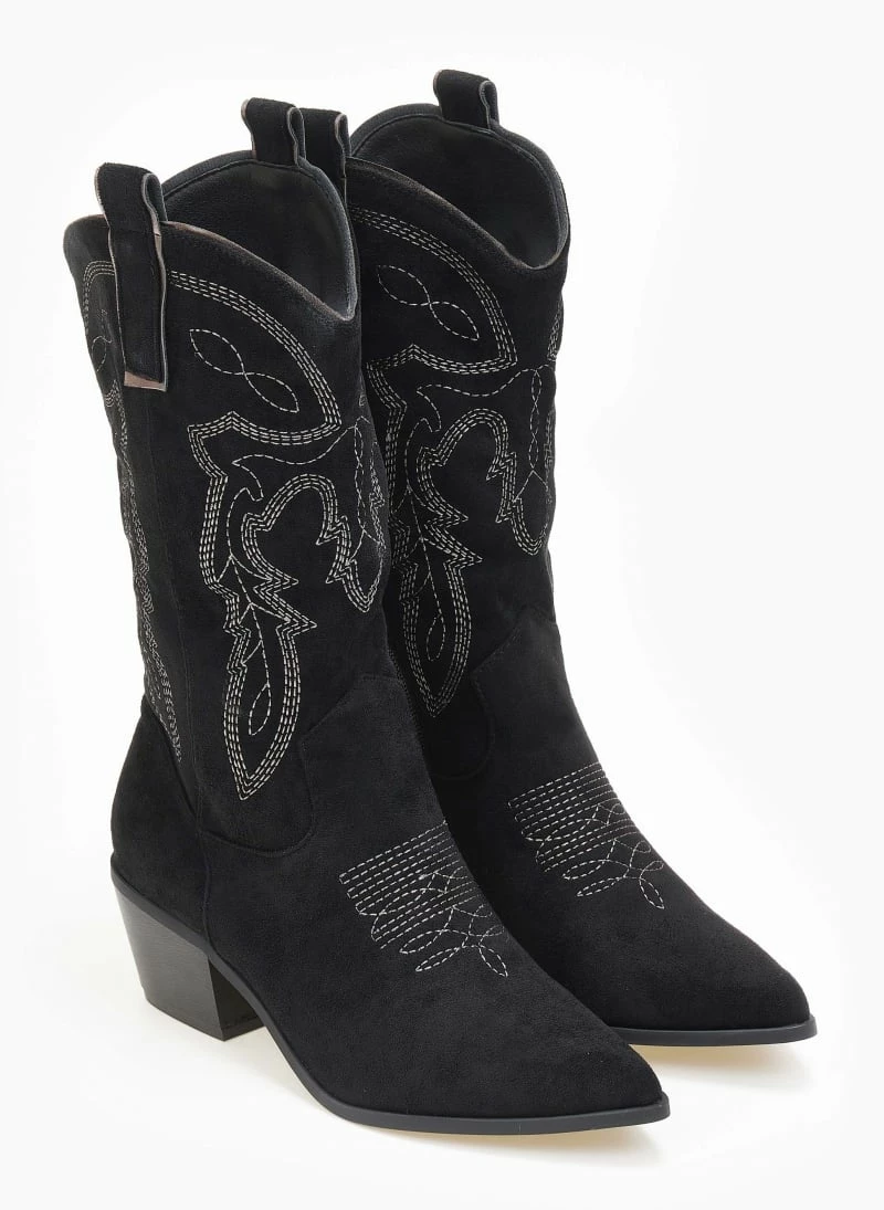 Προώθηση 👏 The Fashion Project Μπότες Cowboy με σχέδιο - Μαύρο 💯 6 Προώθηση 👏 The Fashion Project Μπότες Cowboy με σχέδιο - Μαύρο 💯 - Image 4