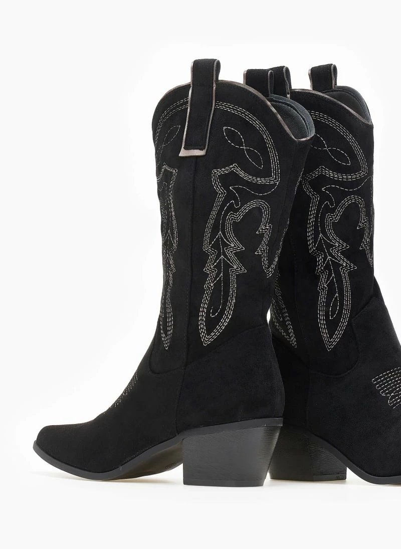 Προώθηση 👏 The Fashion Project Μπότες Cowboy με σχέδιο - Μαύρο 💯 10 Προώθηση 👏 The Fashion Project Μπότες Cowboy με σχέδιο - Μαύρο 💯 - Image 8