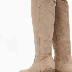 Νέος 🧨 The Fashion Project Μπότες Cowboy μυτερές - Τάουπε 🛒 -Sneakers Κατάστημα mpotes cowboy muteres 109377 k3nr