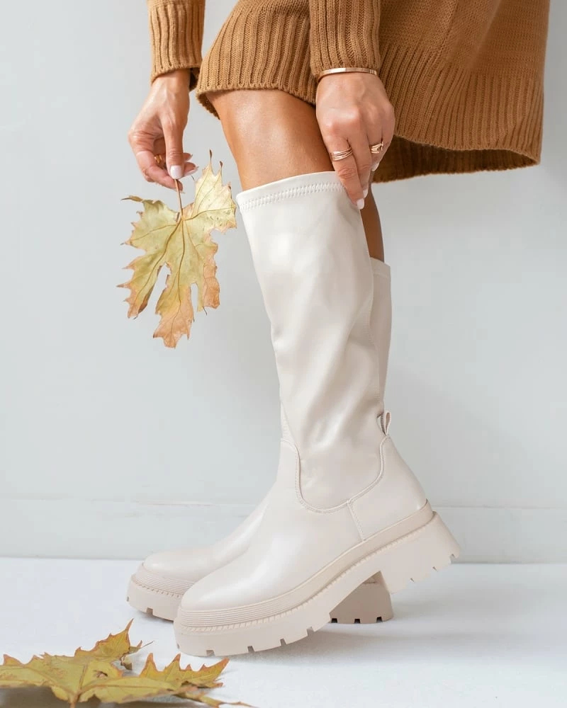 Η καλύτερη συμφωνία 💯 The Fashion Project Μπότες Chunky ελαστικές - Μπεζ ⌛ 3 Η καλύτερη συμφωνία 💯 The Fashion Project Μπότες Chunky ελαστικές - Μπεζ ⌛