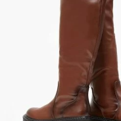 Προώθηση 🛒 The Fashion Project Μπότες με λάστιχο στα πλάι - Καφέ ❤️ -Sneakers Κατάστημα mpotes flat me elastiko tmima 109446 gzox