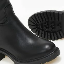 Νέος ✨ The Fashion Project Μπότες φλατ με ζωνάκι - Μαύρο 🎉 -Sneakers Κατάστημα mpotes flat me zwnaki 108884 efp6