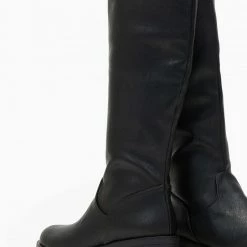 Κουπόνι 🛒 The Fashion Project Μπότες φλατ σε στρογγυλή γραμμή - Μαύρο 👍 -Sneakers Κατάστημα mpotes flat se strogguli grammi 108948 ml0n