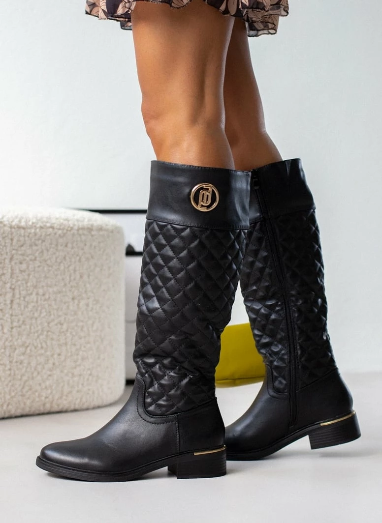 Εξοδος 🛒 The Fashion Project Μπότες ιππασίας καπιτονέ - Μαύρο 🛒 3 Εξοδος 🛒 The Fashion Project Μπότες ιππασίας καπιτονέ - Μαύρο 🛒