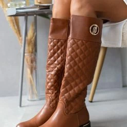 Εξοδος ⌛ The Fashion Project Μπότες ιππασίας καπιτονέ - Ταμπά 😀