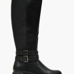 Προώθηση ✔️ The Fashion Project Μπότες ιππασίας με διπλό ζωνάκι - Μαύρο ✔️