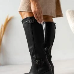 ΧΟΝΔΡΙΚΟ ΕΜΠΟΡΙΟ 💯 The Fashion Project Μπότες ιππασίας με ζωνάκι - Μαύρο 👏 -Sneakers Κατάστημα mpotes ippasias me zwnaki 108721 97rm