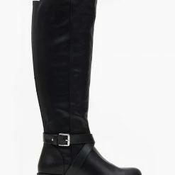 Εκπτωση 🔥 The Fashion Project Μπότες ιππασίας με ζωνάκι - Μαύρο 💯 -Sneakers Κατάστημα mpotes ippasias me zwnaki 108859 3dnn