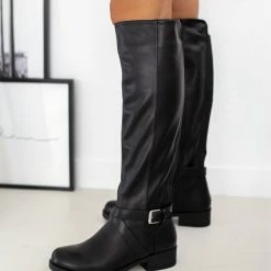 Εκπτωση 🔥 The Fashion Project Μπότες ιππασίας με ζωνάκι - Μαύρο 💯