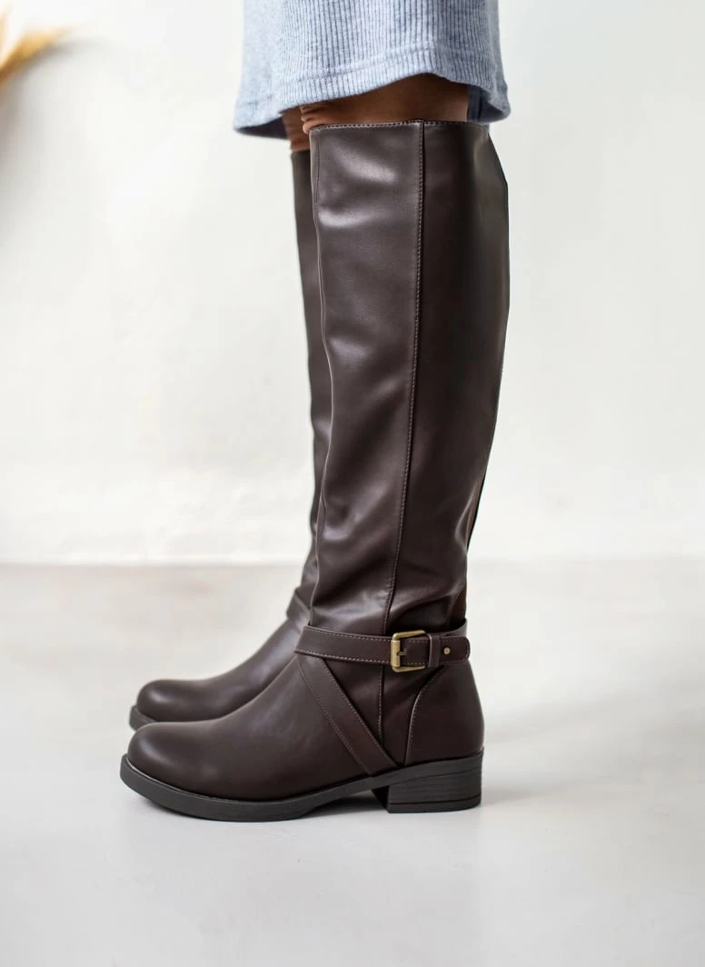 Πολύ καλή προσφορά 🔔 The Fashion Project Μπότες ιππασίας με ζωνάκι - Καφέ ⌛ 3 Πολύ καλή προσφορά 🔔 The Fashion Project Μπότες ιππασίας με ζωνάκι - Καφέ ⌛