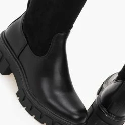 Flash Sale 🔔 The Fashion Project Μπότες πάνω από το γόνατο με Chunky σόλα - Μαύρο 🎉 -Sneakers Κατάστημα mpotes isies panw apo to gonato 98359 3lf7