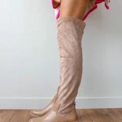 Το φθηνότερο 😀 The Fashion Project Μπότες πάνω από το γόνατο με Chunky σόλα - Πούρο 🤩