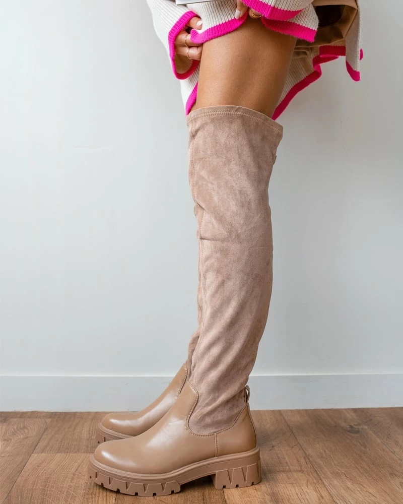 Το φθηνότερο 😀 The Fashion Project Μπότες πάνω από το γόνατο με Chunky σόλα - Πούρο 🤩 3 Το φθηνότερο 😀 The Fashion Project Μπότες πάνω από το γόνατο με Chunky σόλα - Πούρο 🤩