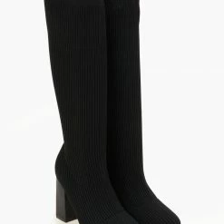 Συμφωνίες 👍 The Fashion Project Μπότες κάλτσα με τακούνι - Μαύρο 👏 -Sneakers Κατάστημα mpotes kaltsa me takouni 107275 jvm3