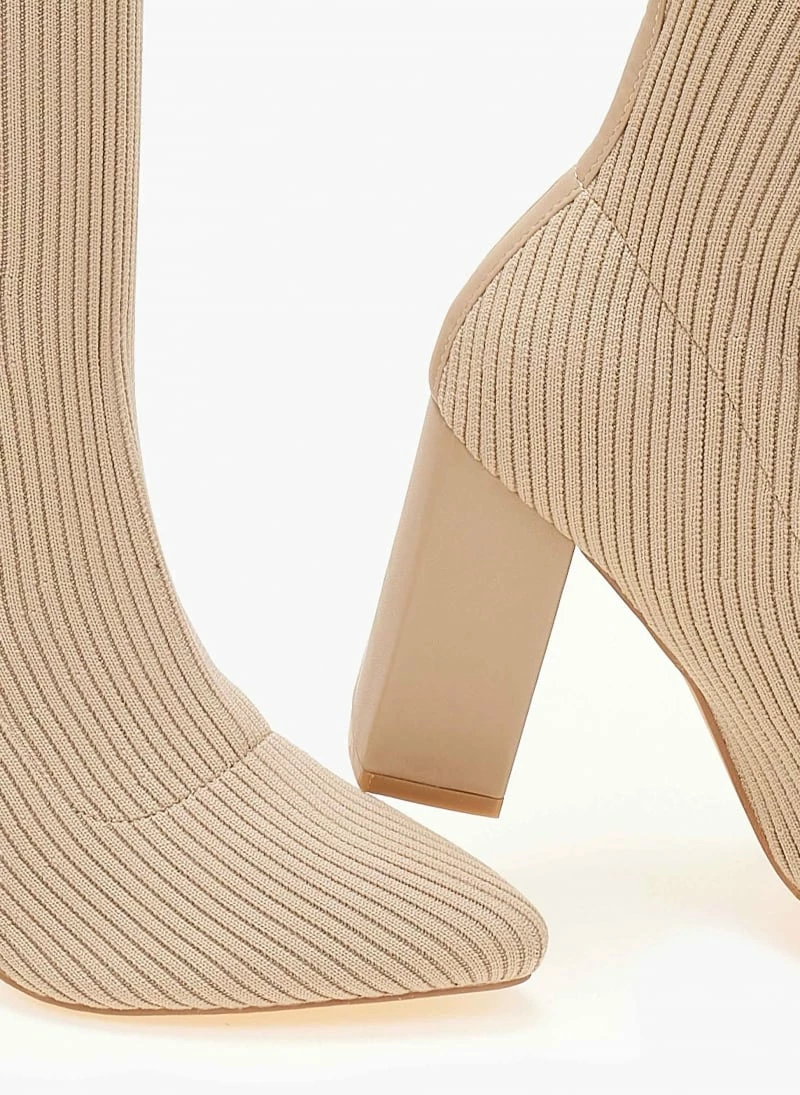 ΧΟΝΔΡΙΚΟ ΕΜΠΟΡΙΟ 🌟 The Fashion Project Μπότες κάλτσα με τακούνι - Μπεζ 🔥 7 ΧΟΝΔΡΙΚΟ ΕΜΠΟΡΙΟ 🌟 The Fashion Project Μπότες κάλτσα με τακούνι - Μπεζ 🔥 - Image 5