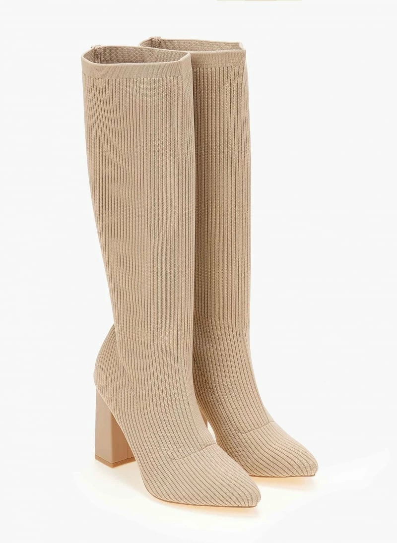 ΧΟΝΔΡΙΚΟ ΕΜΠΟΡΙΟ 🌟 The Fashion Project Μπότες κάλτσα με τακούνι - Μπεζ 🔥 5 ΧΟΝΔΡΙΚΟ ΕΜΠΟΡΙΟ 🌟 The Fashion Project Μπότες κάλτσα με τακούνι - Μπεζ 🔥 - Image 3