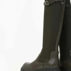 Προϋπολογισμός ❤️ The Fashion Project Μπότες κάλτσα με ζωνάκι - Λαδί 🎉 -Sneakers Κατάστημα mpotes kaltsa me zwnaki 106655 bn9p