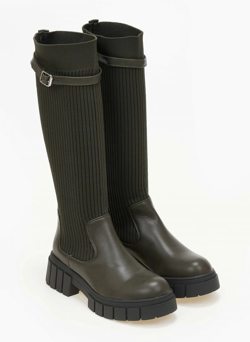 Προϋπολογισμός ❤️ The Fashion Project Μπότες κάλτσα με ζωνάκι - Λαδί 🎉 5 Προϋπολογισμός ❤️ The Fashion Project Μπότες κάλτσα με ζωνάκι - Λαδί 🎉 - Image 3