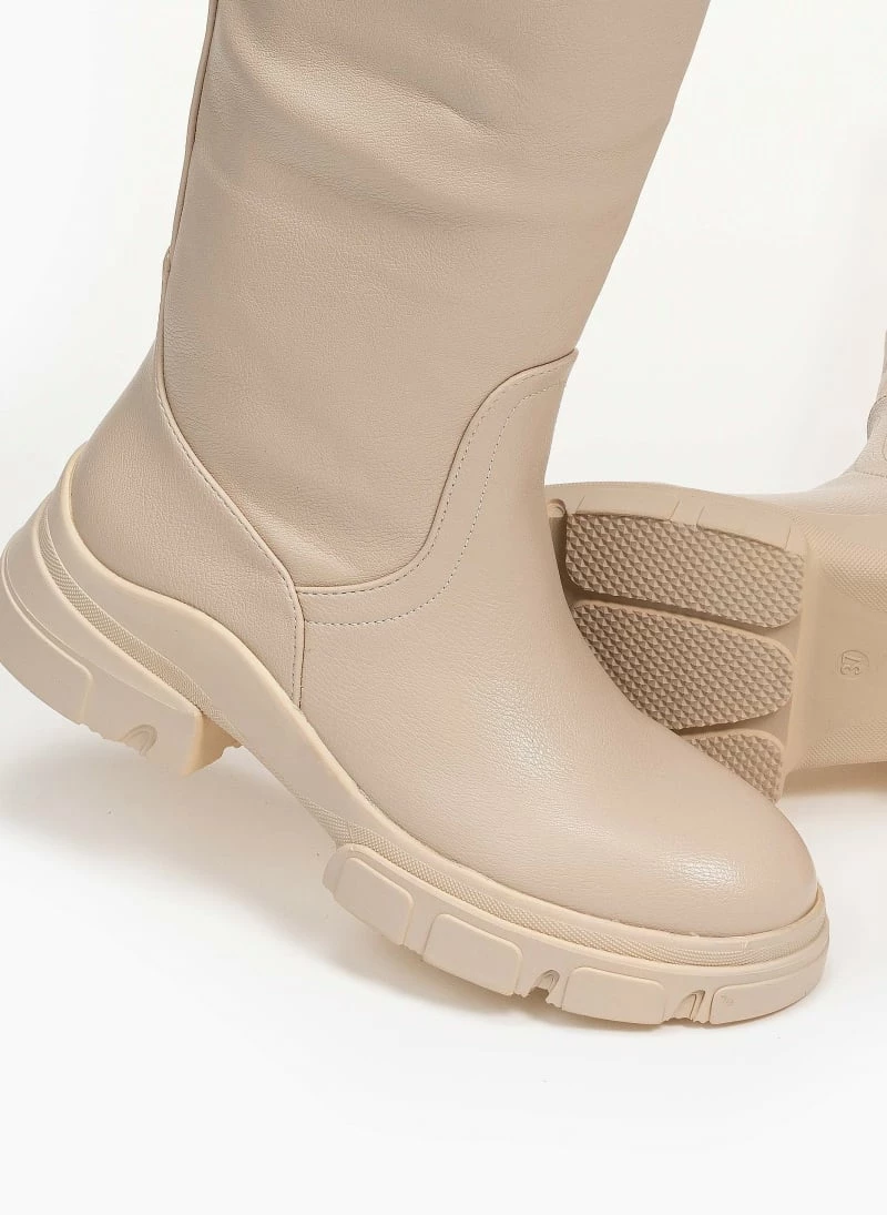 Πολύ καλή προσφορά 😉 The Fashion Project Μπότες Chunky - Μπεζ ✨ 4 Πολύ καλή προσφορά 😉 The Fashion Project Μπότες Chunky - Μπεζ ✨ - Image 2