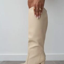 Η καλύτερη συμφωνία 🥰 The Fashion Project Μπότες με εξωτερικές ραφές - Μπεζ 🔥 -Sneakers Κατάστημα mpotes me ekswterikes rafes 108715 ozwm