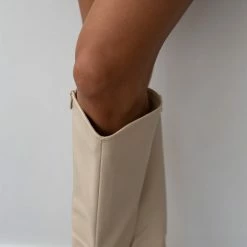 Η καλύτερη συμφωνία 🥰 The Fashion Project Μπότες με εξωτερικές ραφές - Μπεζ 🔥 -Sneakers Κατάστημα mpotes me ekswterikes rafes 108715 rm1e