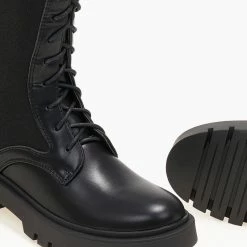 Τοπ 10 🔔 The Fashion Project Μπότες κάλτσα με κορδόνια - Μαύρο ⌛ -Sneakers Κατάστημα mpotes me elastiki gampa 105820 cdry