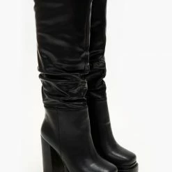 Flash Sale 😉 The Fashion Project Μπότες με φιάπα και χοντρό τακούνι - Μαύρο 👍 -Sneakers Κατάστημα mpotes me fiapa kai xontro takouni 105681 c8i2