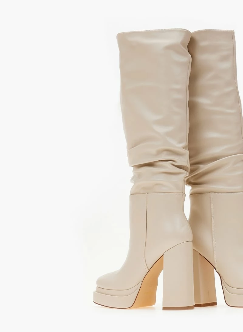 Η καλύτερη συμφωνία 🥰 The Fashion Project Μπότες με φιάπα και χοντρό τακούνι - Μπεζ 😀 8 Η καλύτερη συμφωνία 🥰 The Fashion Project Μπότες με φιάπα και χοντρό τακούνι - Μπεζ 😀 - Image 6