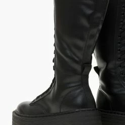 Προώθηση ❤️ The Fashion Project Μπότες με κορδόνια και ψηλή σόλα - Μαύρο 👏 -Sneakers Κατάστημα mpotes me kordonia kai psili sola 107265 agow