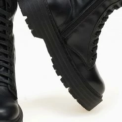 Προώθηση ❤️ The Fashion Project Μπότες με κορδόνια και ψηλή σόλα - Μαύρο 👏 -Sneakers Κατάστημα mpotes me kordonia kai psili sola 107265 ofl6