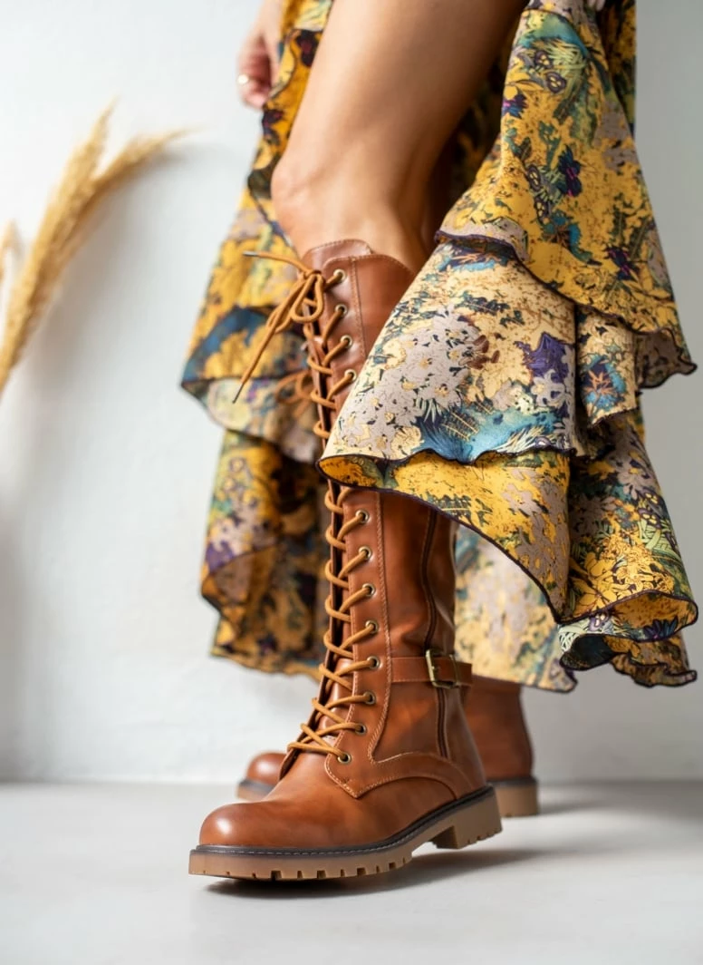 Νέος 🌟 The Fashion Project Μπότες με κορδόνια και ζωνάκι - Ταμπά ⭐ 9 Νέος 🌟 The Fashion Project Μπότες με κορδόνια και ζωνάκι - Ταμπά ⭐ - Image 7