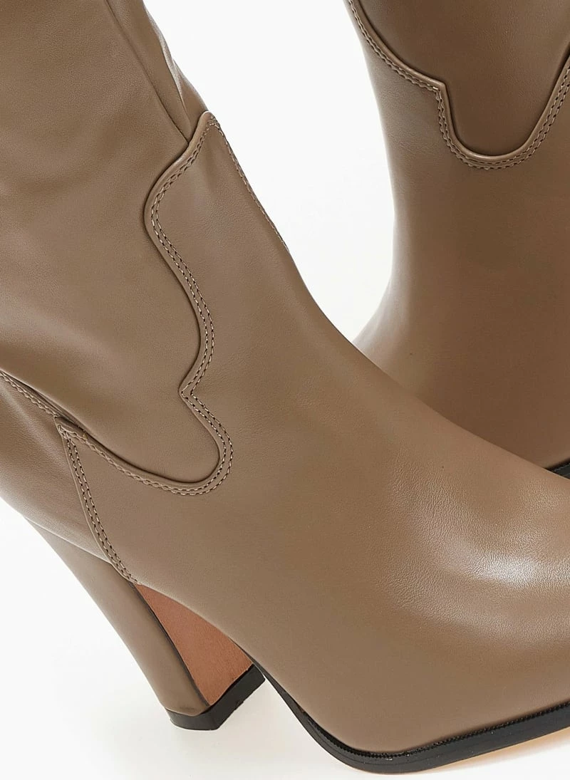 Νέος 💯 The Fashion Project Μπότες με λοξό τελείωμα - Τάουπε ✨ 8 Νέος 💯 The Fashion Project Μπότες με λοξό τελείωμα - Τάουπε ✨ - Image 6