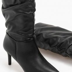 Φτηνός 👍 The Fashion Project Μπότες μυτερές με σούρες - Μαύρο ✨ -Sneakers Κατάστημα mpotes muteres me soures 96186 5c5c