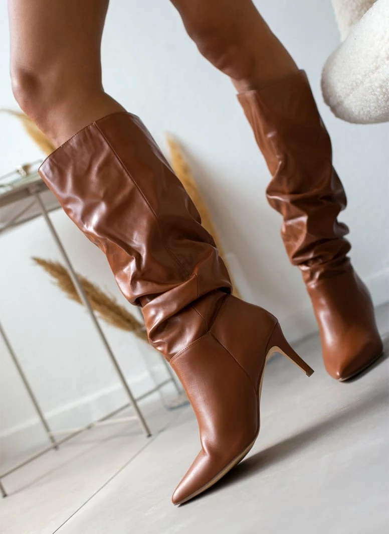 ΧΟΝΔΡΙΚΟ ΕΜΠΟΡΙΟ ❤️ The Fashion Project Μπότες μυτερές με σούρες - Ταμπά 😍 9 ΧΟΝΔΡΙΚΟ ΕΜΠΟΡΙΟ ❤️ The Fashion Project Μπότες μυτερές με σούρες - Ταμπά 😍 - Image 7