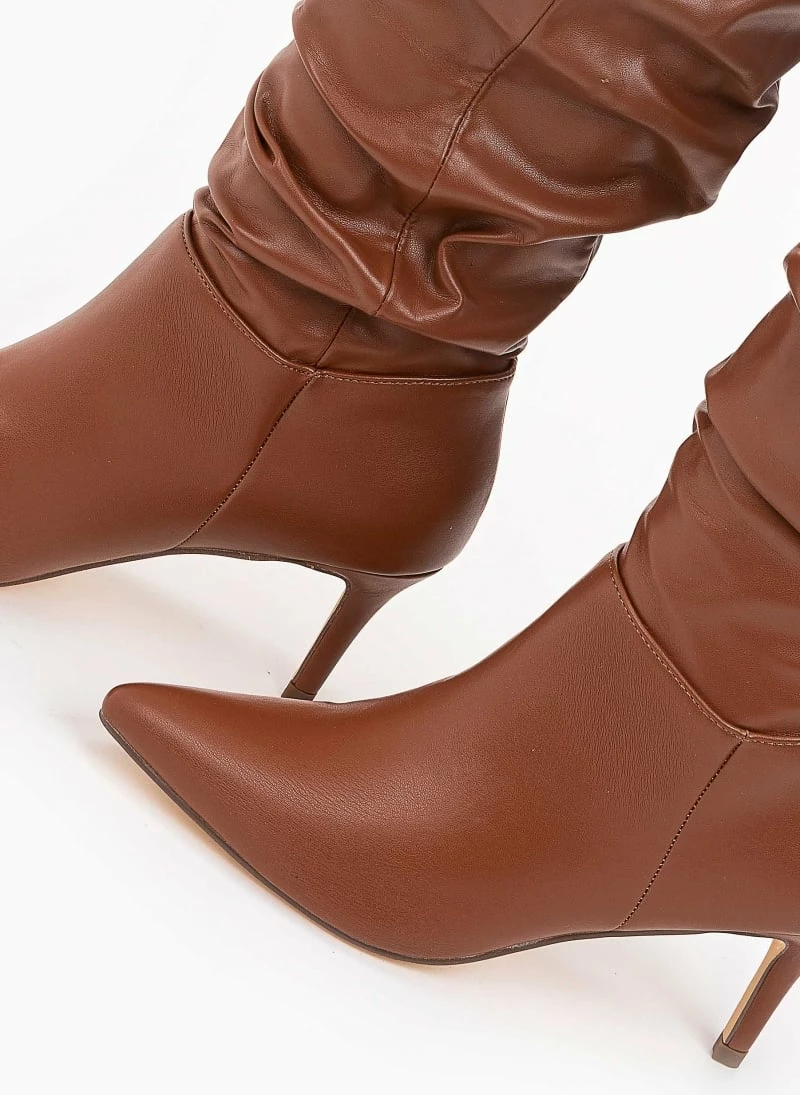 ΧΟΝΔΡΙΚΟ ΕΜΠΟΡΙΟ ❤️ The Fashion Project Μπότες μυτερές με σούρες - Ταμπά 😍 7 ΧΟΝΔΡΙΚΟ ΕΜΠΟΡΙΟ ❤️ The Fashion Project Μπότες μυτερές με σούρες - Ταμπά 😍 - Image 5