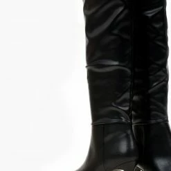 Κουπόνι ❤️ The Fashion Project Μπότες μυτερές με χαμηλό τακούνι - Μαύρο 🤩 -Sneakers Κατάστημα mpotes muteres me xamilo takouni 105442 v6sv