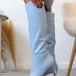 Φτηνός 🎁 The Fashion Project Μπότες μυτερές με χαμηλό τακούνι - Γαλάζιο ✨